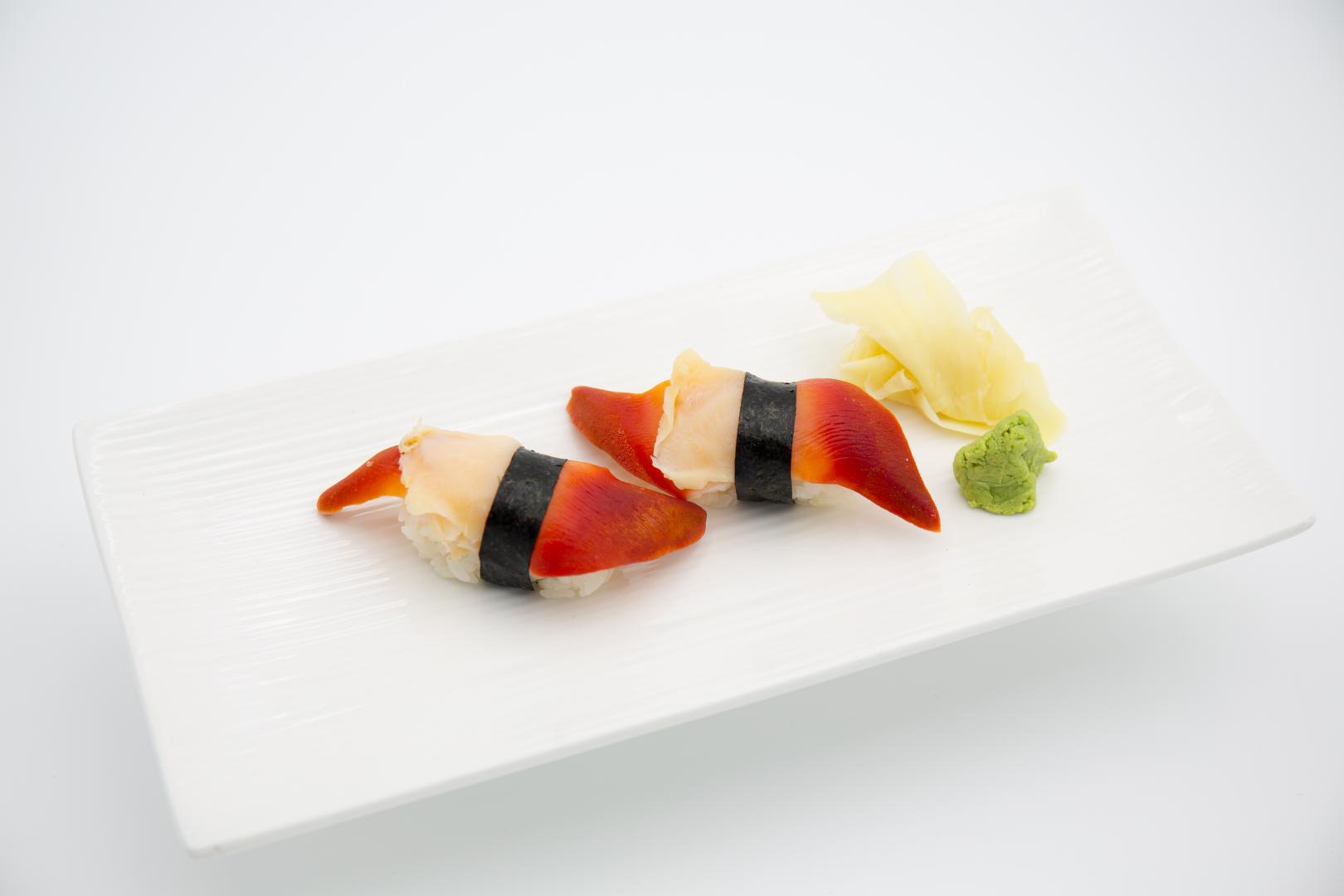 surf clam nigiri